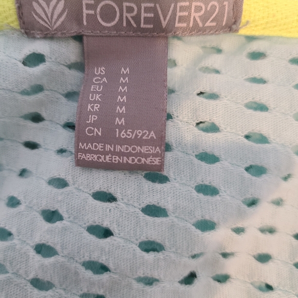 Light Blue Mesh Forever 21 Hoodie/ Jacket - Picture 3 of 3